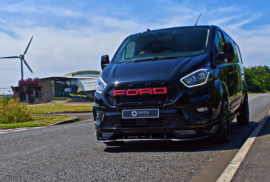 Transit-Custom-Modified-Sport-Hornet-Red-Ford-Grille